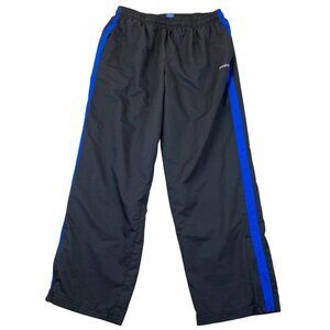 Reebok Mens Track Pants XL Black & Blue Athletic Polyester